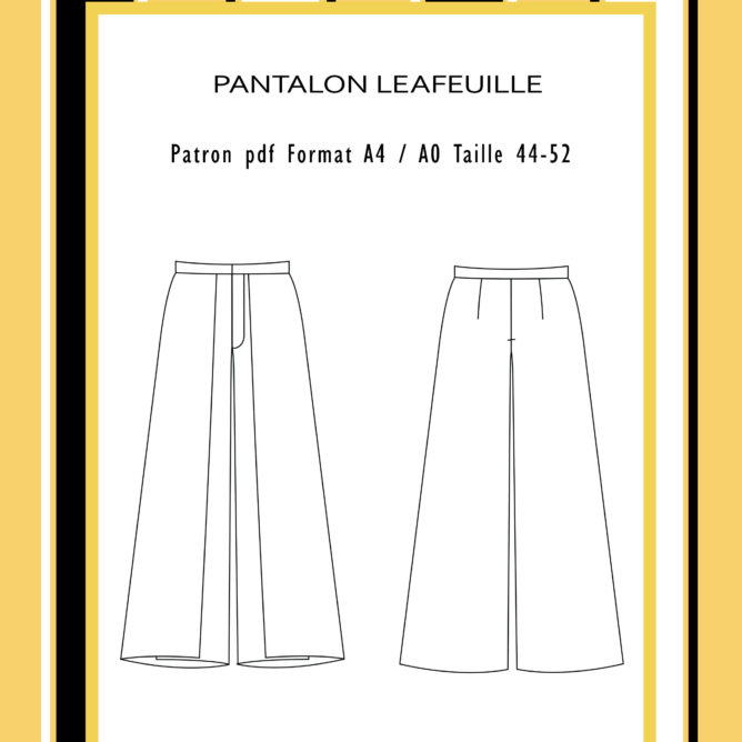 Patron Pantalon Portefeuille Leafeuille 44-52